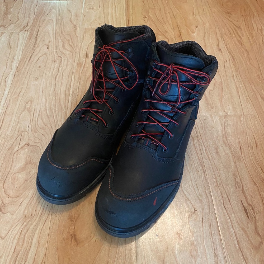 Red Wing 2400 Apex Mens 11.5 Waterproof Composite Toe EH Work Boots Black Red